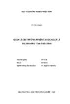 Quản lý chi thường xuyên tại cục quản lý thị trường tỉnh thái bình  