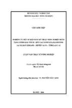 Nghiên cứu một số biện pháp kỹ thuật nông nghiệp nhăm tăng cường bảo tồn in situ các giống lúa địa phương tại xã bản khoang, huyện sa pa, tỉnh lào cai