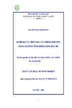 đánh giá và chọn lọc các giống đậu đũa dùng ăn tươi vùng đồng bằng bắc bộ