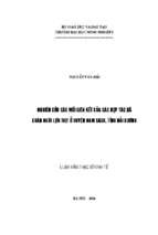 Nghiên cứu các mối liên kết của các hợp tác xã chăn nuôi lợn thịt ở huyện nam sách, tỉnh hải dương