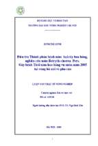 điều tra thành phần bệnh nấm hại cây hoa hồng, nghiên cứu nấm botrytis cinerea pers. gây bệnh thối xám hoa hồng vụ xuân năm 2005 vùng hà nội và phụ cận