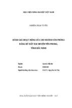 đánh giá hoạt động của chi nhánh văn phòng đăng ký đất đai huyện yên phong, tỉnh bắc ninh  