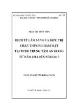 Dịch tễ lâm sàng và điều trị chấn thương hàm mặt tại bvđk trung tâm an giang từ năm 2014 đến năm 2017