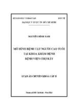 Mô hình bệnh tật ngƣời cao tuổi tại khoa khám bệnh bệnh viện chợ rẫy