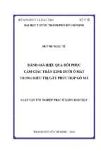 đánh giá hiệu quả hồi phục cảm giác thần kinh dưới ổ mắt trong điều trị gãy phức hợp gò má