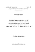 Nghiên cứu mối tương quan giữa tổn tương xơ vữa trên động mạch cảnh và động mạch vành