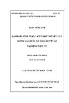 đánh giá tình trạng kiểm soát huyết áp ở người cao tuổi có tăng huyết áp tại bệnh viện 175