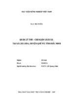 Quản lý thu chi ngân sách xã tại xã chi lăng, huyện quế võ, tỉnh bắc ninh  