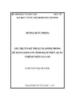 Giá trị của kỹ thuật elastpq trong dự đoán giãn lớn tĩnh mạch thực quản ở bệnh nhân xơ gan