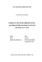 Nghiên cứu một số đặc điểm dịch tễ học của bệnh lở mồm long móng ở việt nam giai đoạn 2016   2018  