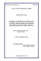 Nghiên cứu kết quả chẩn đoán và phẫu thuật sớm tổn thương khí phế quản do chấn thương