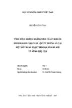 Tình hình kháng kháng sinh của vi khuẩn escherichia coli phân lập từ trứng gà tại một số trang trại trên địa bàn hà nội và vùng phụ cận  