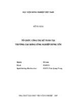 Tổ chức công tác kế toán tại trường cao đẳng công nghiệp hưng yên  