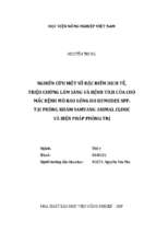 Nghiên cứu một số đặc điểm dịch tễ, triệu chứng lâm sàng và bệnh tích của chó mắc bệnh mò bao lông do demodex spp. tại phòng khám samyang animal clinic và biện pháp phòng trị  