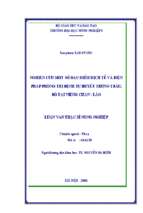 Nghiên cứu một số đặc điểm dịch tễ và biện pháp phòng trị bệnh tụ huyết trùng trâu, bò tại viêng chăn   lào