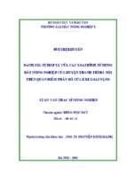 đánh giá sự hợp lý của các loại hình sử dụng đất nông nghiệp của huyện thanh trì hà nội trên quan điểm phân bố của kim loại nặng