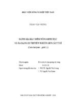đánh giá đặc điểm nông sinh học và đa dạng di truyền nguồn gen cây ý dĩ (coix lacryma   jobi l.)  
