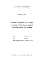 ảnh hưởng của chuyển dịch lao động nông thôn đến đời sống hộ gia đình tại huyện gia bình, tỉnh bắc ninh  