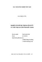 Nghiên cứu rủi ro trong sản xuất và tiêu thụ gia cầm tỉnh bắc giang  luận án tiến sĩ. kinh tế phát triển  62.31.01.05
