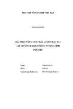 Giải pháp nâng cao chất lượng đào tạo tại trường đại học hùng vương, tỉnh phú thọ  