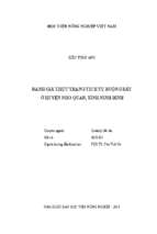 đánh giá thực trạng tích tụ ruộng đất ở huyện nho quan, tỉnh ninh bình  