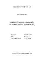Nghiên cứu chuỗi giá trị khoai tây tại huyện hoàng hóa, tỉnh thanh hóa  