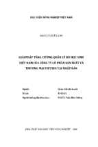 Giải pháp tăng cường quản lý du học sinh việt nam của công ty cổ phần sản xuất và thương mại vietsus tại nhật bản  
