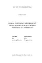 đánh giá tình hình thực hiện tiêu chí môi trường trong xây dựng nông thôn mới ở huyện điện biên, tỉnh điện biên  