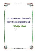 Tài liệu ôn thi công chức chuyên ngành thống kê (toàn tập)   tài liệu ôn thi công chức ngành thống kê (full hay)