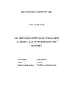 Giải pháp tăng cường quản lý ngân sách xã trên địa bàn huyện triệu sơn, tỉnh thanh hóa  