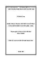 Nghệ thuật trang trí trên áo lễ phục cung đình triều nguyễn (1802   1945) tt