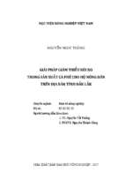 Giải pháp giảm thiểu rủi ro trong sản xuất cà phê cho hộ nông dân trên địa bàn tỉnh đắk lắk  luận án tiến sĩ. kinh tế nông nghiệp  62.62.01.15