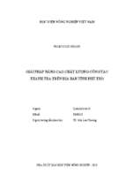 Giải pháp nâng cao chất lượng công tác thanh tra trên địa bàn tỉnh phú thọ  