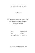 Giải pháp cao chất lượng đào tạo của trường cao đẳng cơ điện và xây dựng bắc ninh  