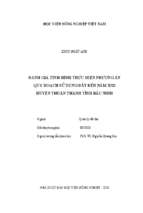 đánh giá tình hình thực hiện phương án quy hoạch sử dụng đất đến năm 2020 huyện thuận thành tỉnh bắc ninh  
