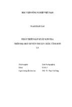Phát triển sản xuất sơn tra trên địa bàn huyện thuận châu, tỉnh sơn la  