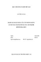 đánh giá hoạt động của văn phòng đăng ký đất đai thành phố hà nội chi nhánh huyện hoài đức  