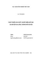 Phát triển sản xuất chuối trên đất bãi tại huyện gia lâm, thành phố hà nội  