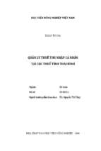 Quản lý thuế thu nhập cá nhân tại cục thuế tỉnh thái bình  