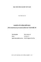 Nghiên cứu bệnh đốm đen (phaeoisariopsis personata) hại lạc tại nghệ an  luận án tiến sĩ. bảo vệ thực vật  62.62.01.12