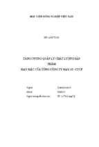 Tăng cường quản lý chất lượng sản phẩm may mặc của tổng công ty may 10   ctcp  