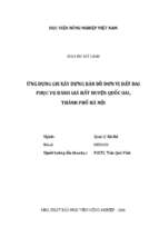 ứng dụng gis xây dựng bản đồ đơn vị đất đai phục vụ đánh giá đất huyện quốc oai, thành phố hà nội  