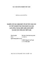 Nghiên cứu xác định một số chỉ tiêu sinh sản và thử nghiệm thụ tinh nhân tạo cho lợn rừng trong điều kiện nuôi nhốt tại khu vực phía bắc việt nam  luận án tiến sĩ. sinh sản và bệnh sinh sản gia súc 62.64.01.06