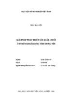 Giải pháp phát triển sản xuất chuối ở huyện khoái châu, tỉnh hưng yên  