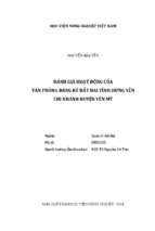 đánh giá hoạt động của văn phòng đăng ký đất đai tỉnh hưng yên chi nhánh huyện yên mỹ  