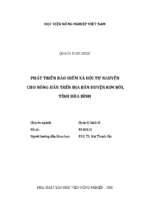 Phát triển bảo hiểm xã hội tự nguyện cho nông dân trên địa bàn huyện kim bôi, tỉnh hòa bình  