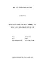 Quản lý rác thải sinh hoạt trên địa bàn quận long biên, thành phố hà nội  