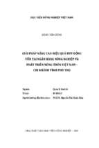 Giải pháp nâng cao hiệu quả huy động vốn tại ngân hàng nông nghiệp và phát triển nông thôn việt nam   chi nhánh tỉnh phú thọ  