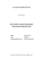 Phát triển các khu công nghiệp trên địa bàn tỉnh phú thọ  