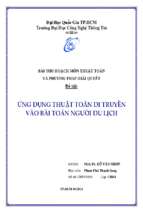 Thuật toán và phương pháp giải quyết vấn đề ứng dụng thuật toán di truyền vào bài toán người du lịch